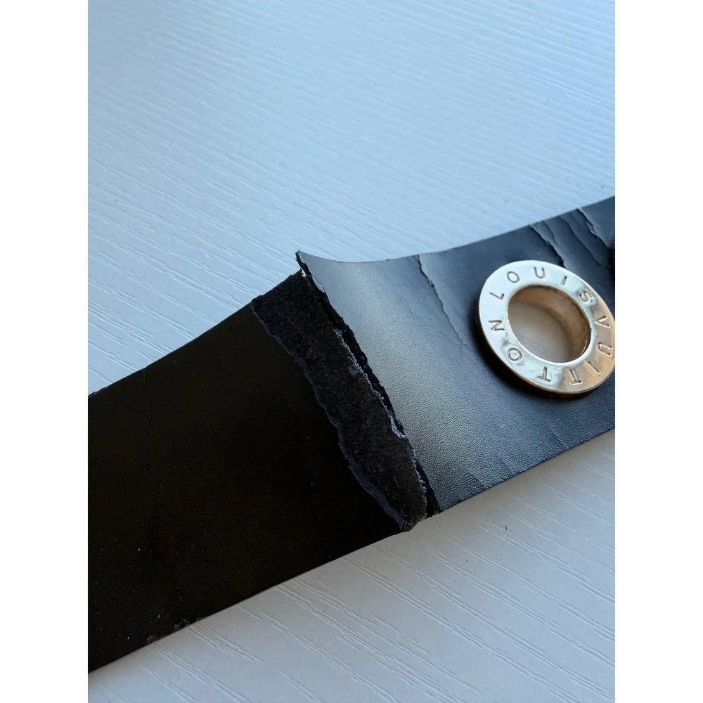 Louis Vuitton Wide Resin Logo Belt‎ Size 85 Made in France